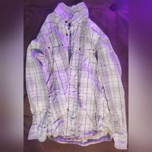 Long sleeves shirt/men/white-gray